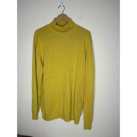 Cigar Couture Other - Cigar Couture Mens 2XL Turtle Neck Sweater Merino Wool Blend Mustard Yellow